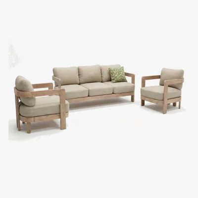 Marks & Spencer Royalcraft Evora Wood 5 Seater Lounge Set Natural