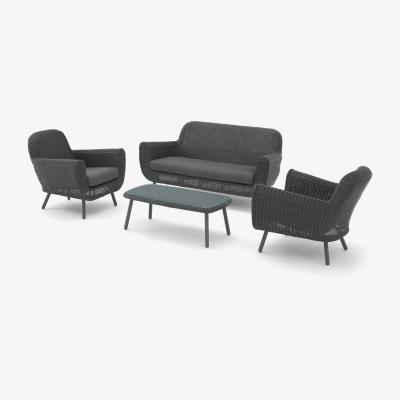 Made.com Jonah Garden Lounge Set, Dark Grey