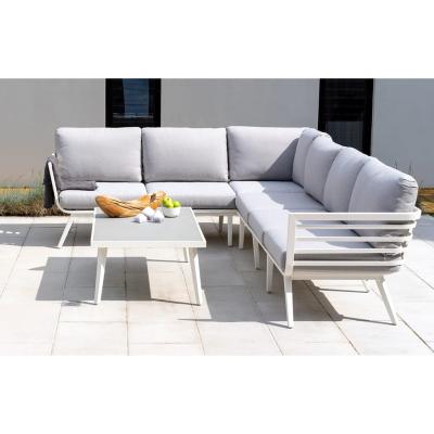 Out & Out Original Ibiza White Aluminium Corner Lounge Set