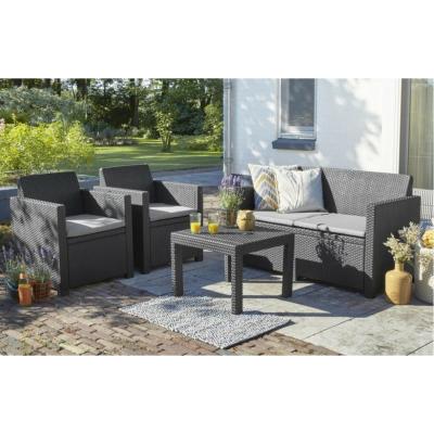 Out & Out Original Alabama – Rattan Lounge Set – Dark Grey