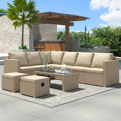 The Range Multi-Functional 8 Seater Rattan Outdoor Furniture Set