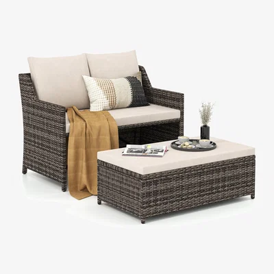 The Range 2-Piece Outdoor Patio Furniture - White
