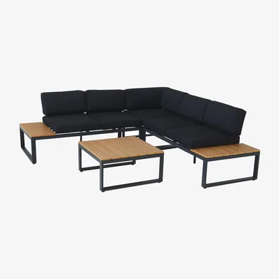 The Range Suntime Venice Corner Sofa - Black