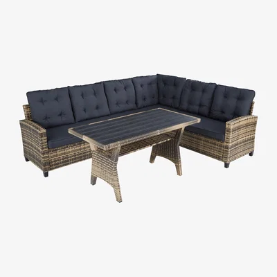 The Range Garden Dining Set Catania 6 Seats 1 Table - Nature