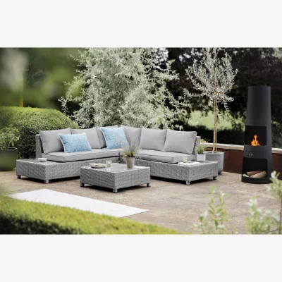 The Range Monte Carlo Stone Outdoor Garden Furniture Lounge Modular Set - Grey