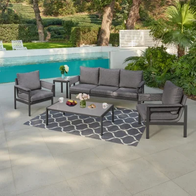 The Range Valetta Aluminium Conversation Set - Grey