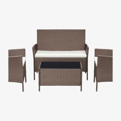 The Range 4-Seater Marylebone Rattan Set - Brown
