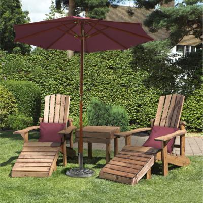 The Range Charles Taylor Aidendack Style Lounger Set - Burgundy
