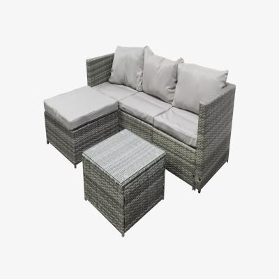 The Range Rattan Garden Corner Sofa Set Outdoor - Grey
