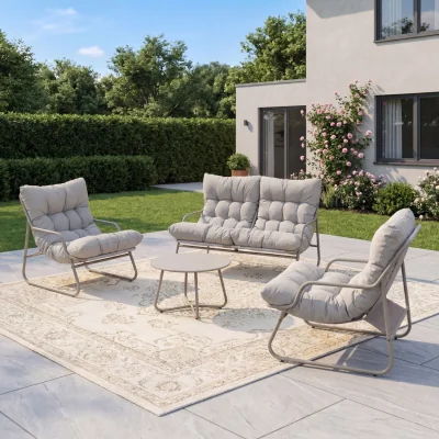The Range Calmo 4 Seat Patio Conversation Set - Beige