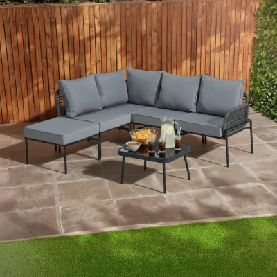 The Range L Shape Outdoor Sofa Set  - Grey