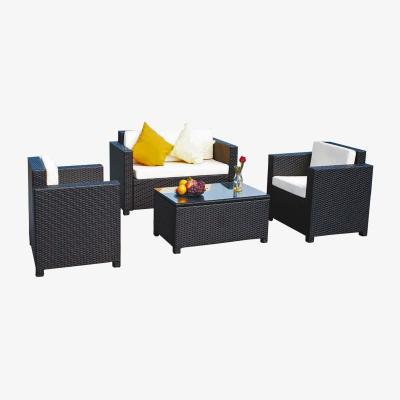 The Range Oxford Rattan 4 Seat Lounge Set