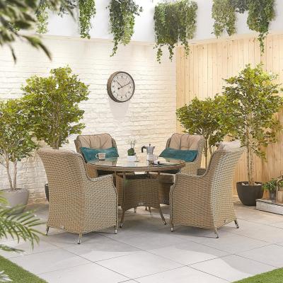 The Range Nova Thalia Four Seater Round Dining Set - Willow