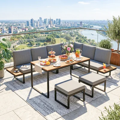 The Range Outsunny Patio Furniture Set Modular - Grey