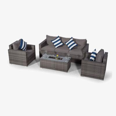 The Range Giardino Sydney 5 Seater Rattan Sofa Set with Drinks Cooler - Grey