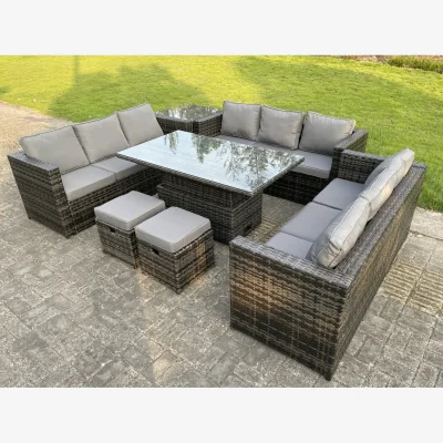 The Range 11 Seater¿Outdoor Rattan Sofa Set Dark Grey Mixed - Dark Grey Mixed