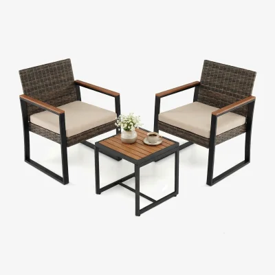 The Range Outdoor Patio Bistro Furniture Set - White