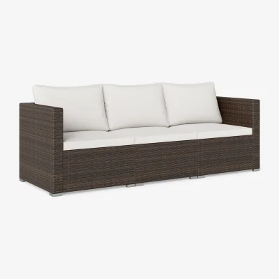 The Range 3-Piece Outdoor Wicker Sectional Sofa Set