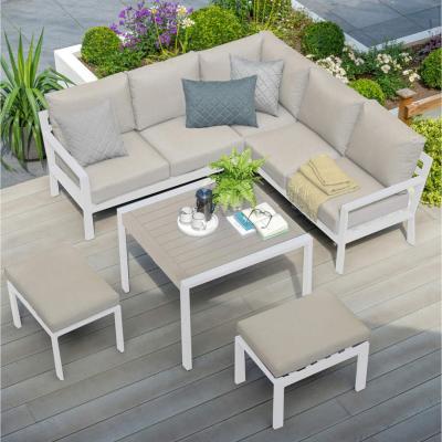 The Range 6 Seater Mini Corner Garden Sofa Set - Grey
