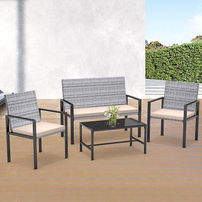 The Range 4-Piece Garden Furniture Set - Grey