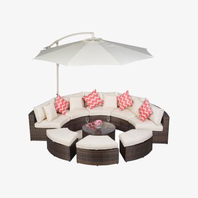 The Range Monaco Luxury Large Rattan Garden Sofa Set - Brown