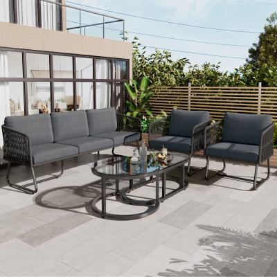 The Range Outdoor Patio Furniture Garden Lounge Set - Grey
