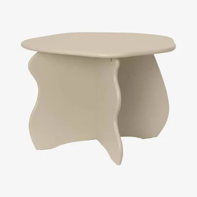 Made in Design Slope Children table wood beige / Ø 71 x H 48 cm - Ferm Living