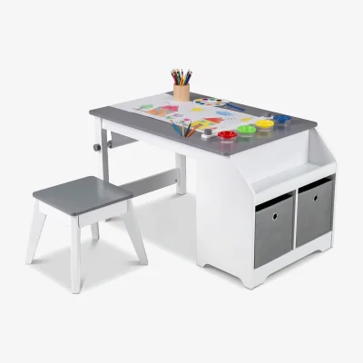 The Range Kids Art Table and Stool Set - Grey