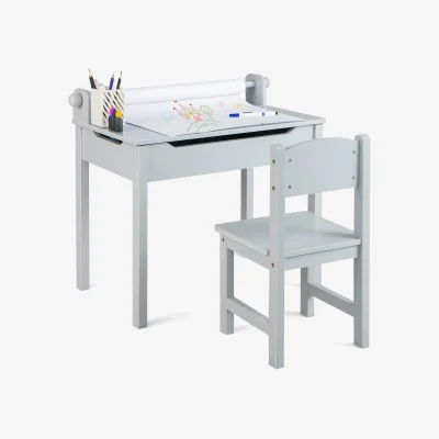 The Range Kids Art Table Set with Lift Top - Grey