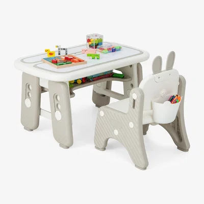 The Range Kids Drawing Table and Chair Set - Grey