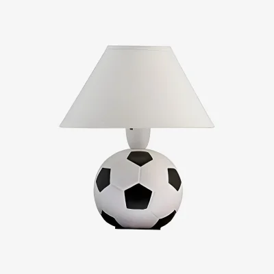 The Range Ceramic Kids Football Table Lamp Fun Football-Themed Bedside Light - Black and White