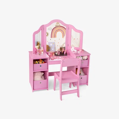 The Range Kids Dressing Table with Stool - Pink