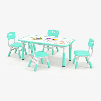 The Range Kids Table and 4 Chairs Set - Green