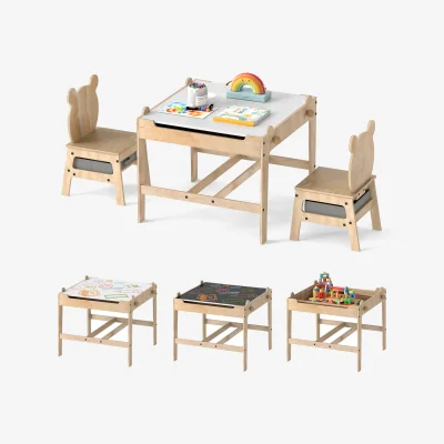 The Range 4 in 1 Kids Table and Chairs - Grey
