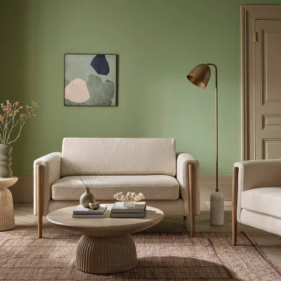 Atkin & Thyme Lexington Loveseat in Linen Mix