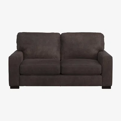 Barker and Stonehouse Lorenza Loveseat Sofa, Brown Leather | Barker & Stonehouse