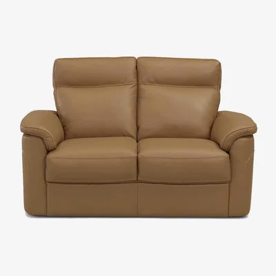 Barker and Stonehouse Dumont Loveseat Sofa, Brown Leather | Barker & Stonehouse