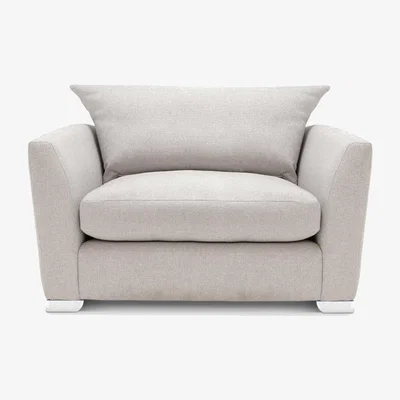 Barker and Stonehouse Floyd Snuggler Snuggle Chair, Neutral Fabric | Barker & Stonehouse