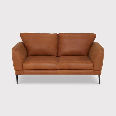 Barker and Stonehouse Tennessee Loveseat Sofa, Brown Leather | Barker & Stonehouse