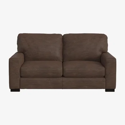 Barker and Stonehouse Lorenza Loveseat Sofa, Brown Leather | Barker & Stonehouse