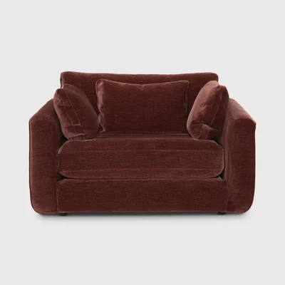 Barker and Stonehouse Fable Loveseat Sofa, Red Fabric | Barker & Stonehouse