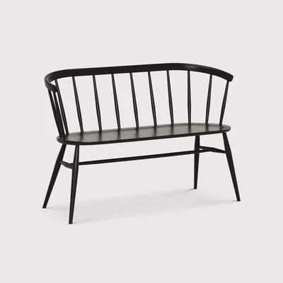 Barker and Stonehouse Ercol Heritage Loveseat Sofa, Black | Barker & Stonehouse
