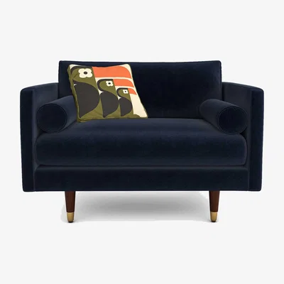 Barker and Stonehouse Orla Kiely Mimosa Snuggler, Blue Fabric | Barker & Stonehouse