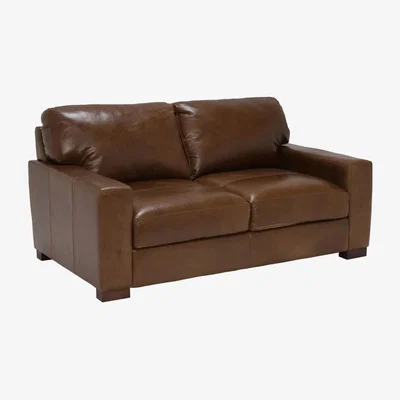 Barker and Stonehouse Lorenza Leather Loveseat, Fibre Seats