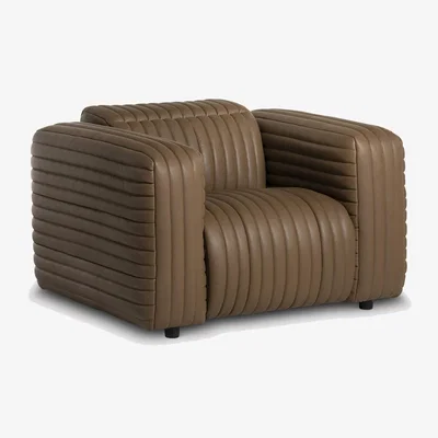 Barker and Stonehouse Montara Snuggler With Recliner Recliner Sofa, Brown | Barker & Stonehouse