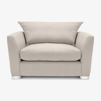 Barker and Stonehouse Floyd Snuggler Snuggle Chair, Neutral Fabric | Barker & Stonehouse