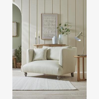 Cox and Cox Geneve Love Seat – Barley Cotton Stripe