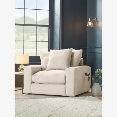 Cox and Cox Lyon Loveseat – Tobacco Opulent Cotton Velvet