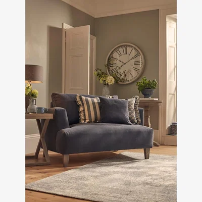 Cox and Cox Palma Love Seat – Midnight Blue Cotton Stripe