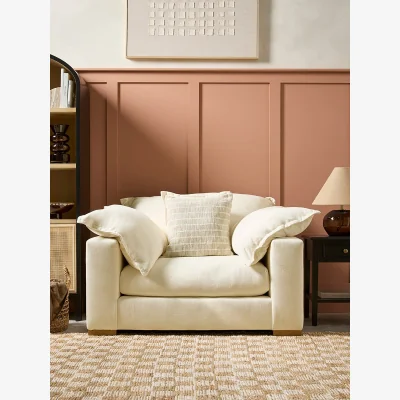 Cox and Cox Nordby Loveseat Burnt Orange Velvet